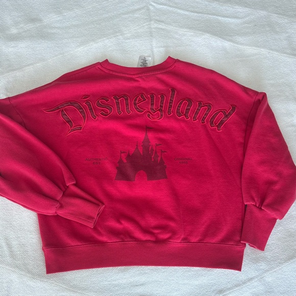 Disney Sweaters - Disney Parks Red Crewneck Spirit Jersey Sweater Small